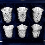 Набор серебряных стопок для водки или коньяка "Иллюзия-2" (6 шт) (объем 1 стопки 60 мл) - фото 1