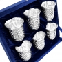 Набор серебряных стопок для водки или коньяка "Иллюзия-2" (6 шт) (объем 1 стопки 60 мл) - фото 2