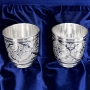 Набор серебряных стаканов "Арктика" (2 шт) (объем 1 стакана 230 мл) - фото 1
