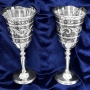 Набор серебряных рюмок для водки или коньяка "Весна-4" (2 шт) (объем 1 рюмки 50 мл) - фото 1