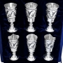 Набор серебряных рюмок для водки или коньяка "Гранд-4" (6 шт) (объем 1 рюмки 50 мл) - фото 1