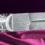 Серебряный Нож-трансформер с драгоценными камнями и дамасской сталью "Легенда-3" - фото 7