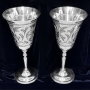 Набор серебряных бокалов "Галант" (2 шт) (Объем 1 бокала 150 мл) - фото 1