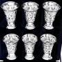 Набор серебряных стопок для водки или коньяка "Байкал" (6 шт) (объем 1 стопки 70 мл) - фото 1