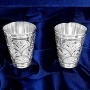 Набор серебряных стопок для водки или коньяка "Чешуя" (2 шт) (объем 1 стопки 50 мл) - фото 1