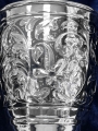 Набор серебряных бокалов для виски или коньяка "Герань-2" (2 шт) (объем 1 бокала 250 мл) - фото 2