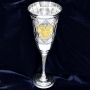 Серебряный бокал с позолоченным гербом России "Князь-4" (объем 180 мл) - фото 1