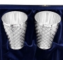 Набор серебряных стаканов "Фантазия-5" (2 шт) (объем 1 стакана 330 мл) - фото 1