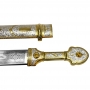 Серебряный кинжал с гравировкой, позолотой и кизлярской сталью "Герцог-4" - фото 1