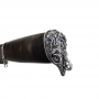 Серебряный нож с дамасской сталью и ручкой из орехового дерева "Хищник-3" - фото 6