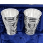 Набор серебряных стаканов "Эскиз-3" (2 шт) (объем 1 стакана 330 мл) - фото 1