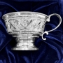 Серебряная чашка чайная с блюдцем "Байкал-3" (2 предмета) (объем 175 мл) - фото 2