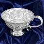 Серебряная чашка чайная с блюдцем "Байкал-3" (2 предмета) (объем 175 мл) - фото 3