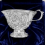 Набор серебряных чашек чайных с блюдцами "Байкал-5" (2 шт, 4 предмета) (объем 1 чашки 220 мл) - фото 3