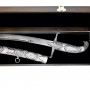 Серебряная сабля с гравировкой, чеканкой, горячей чернью, слоновой костью и дамасской сталью "Легенда-2" - фото 2
