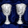 Набор серебряных рюмок для водки или коньяка "Ладога-3" (2 шт) (объем 1 рюмки 50 мл) - фото 1