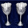 Набор серебряных бокалов "Листопад-2" (2 шт) (объем 1 бокала 200 мл) - фото 1