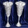 Набор серебряных бокалов "Вернисаж" (2 шт) (объем 1 бокала 180 мл) - фото 1