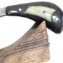 Кубачинский нож "Беркут-2" (серебро, рог буйвола, рог лося, голубой топаз, агат, орех, дамасская сталь) - фото 2
