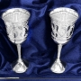 Набор серебряных рюмок для водки или коньяка "Алтай-6" (2 шт) (объем 1 рюмки 55 мл) - фото 2