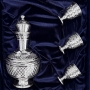 Серебряный набор для водки или коньяка "Сибиряк-3" (5 предметов) - фото 2