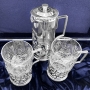Набор серебряных стаканов с чайником "Исток-2" (3 предмета) - фото 1