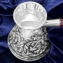 Серебряная турка для кофе "Весна" (объем 150 мл) - фото 1