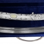 Серебряная сабля с гравировкой, чеканкой, горячей чернью, слоновой костью и дамасской сталью "Легенда-3" - фото 3