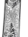 Серебряная сабля с гравировкой, чеканкой, горячей чернью, слоновой костью и дамасской сталью "Легенда-3" - фото 9