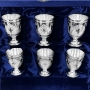 Набор серебряных стопок для водки или коньяка "Ладога" (6 шт) (объем 1 стопки 50 мл) - фото 1