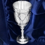 Серебряная рюмка для водки или коньяка "Жасмин-4" (объем 75 мл) - фото 2