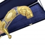 Эксклюзивная серебряная сабля со слоновой костью, горячей эмалью, золотым покрытием и булатной сталью "Империя" - фото 7