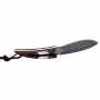 Нож с Дамасской сталью, серебром, кожей и деревом "Беринг-3" - фото 3