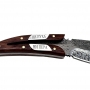 Нож с Дамасской сталью, серебром, кожей и деревом "Беринг-3" - фото 8