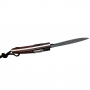 Нож с Дамасской сталью, серебром, кожей и деревом "Беринг-3" - фото 9