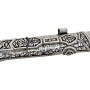 Двойной серебряный кинжал трансформер со слоновой костью, дамасской сталью и маленьким кинжалом "Бастион" - фото 12