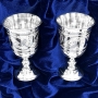Набор серебряных рюмок для водки или коньяка "Алтай-7" (2 шт) (объем 1 рюмки 55 мл) - фото 1