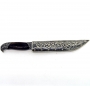 Серебряный Нож-Мачете с Дамасской сталью "Беркут" - фото 2