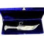 Нож серебряный ручной работы с Дамасской сталью "Властелин" - фото 7