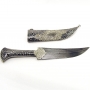 Нож серебряный ручной работы с Дамасской сталью "Властелин" - фото 4
