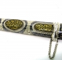 Серебряный кинжал с вставками из чистого золота и Дамасской сталью "Византия" - фото 3