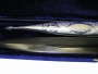 Серебряный кинжал с позолоченным гербом, слоновой костью и дамасской сталью "Халиф" - фото 3