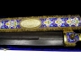 Серебряный кинжал с золотым покрытием, горячей эмалью, слоновой костью и дамасской сталью "Прометей" - фото 2