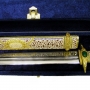 Серебряный меч с эмалью, позолотой, слоновой костью и изумрудом "Чингиз-Хан" - фото 5