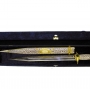 Серебряный меч с эмалью, позолотой, слоновой костью и изумрудом "Чингиз-Хан" - фото 6