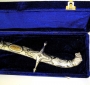 Серебряная сабля с позолоченными вставками и лезвием из Дамасской стали "Пандора" - фото 1