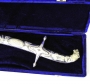 Серебряная сабля со вставками из слоновой кости и лезвием из Дамасской стали "Ника" - фото 1
