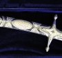 Серебряная сабля со вставками из слоновой кости и лезвием из Дамасской стали "Ника" - фото 2