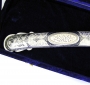 Серебряная сабля со вставками из слоновой кости и лезвием из Дамасской стали "Ника" - фото 3