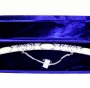 Серебряная сабля со вставками из слоновой кости и лезвием из Дамасской стали "Ника" - фото 4